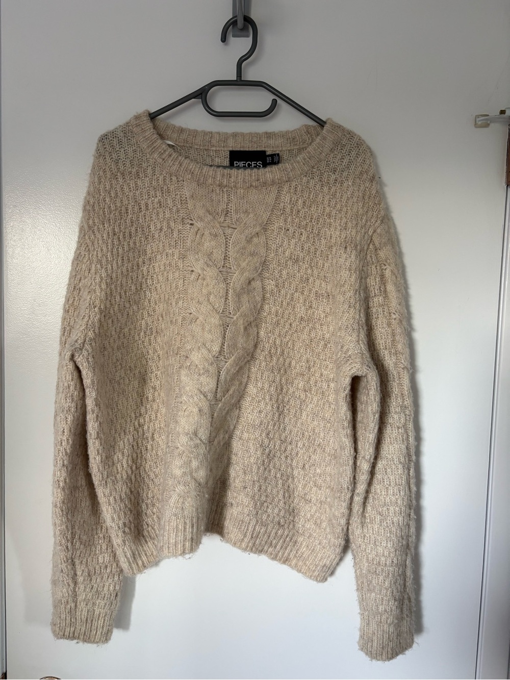 Women's Cream Cable Knit Sweater
